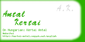 antal kertai business card